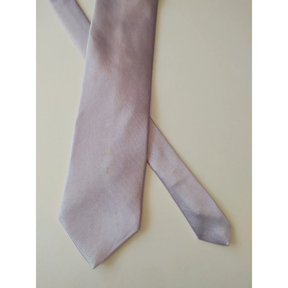 City Of London Men's Lavender Silk Satin Tie 3 3/4